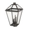 Z-Lite Talbot 4 Light Outdoor Post Mount Fixture, Oil Rubbed Bronze And Seedy 579PHXLXS-ORB - alternate 4